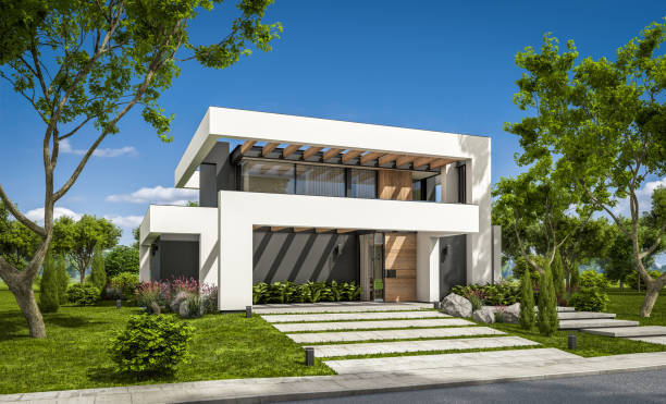Contemporary custom home exterior
